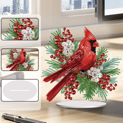 Acrylic Cardinal Diamonds Painting Desktop Decorations for Adults Beginner