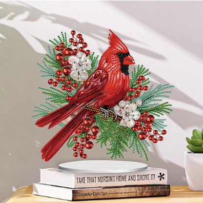 Acrylic Cardinal Diamonds Painting Desktop Decorations for Adults Beginner