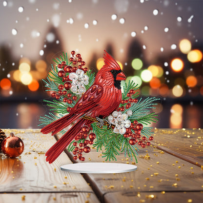 Acrylic Cardinal Diamonds Painting Desktop Decorations for Adults Beginner