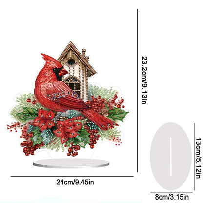 Acrylic Cardinal Diamonds Painting Desktop Decorations for Adults Beginner