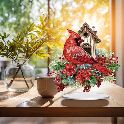 Acrylic Cardinal Diamonds Painting Desktop Decorations for Adults Beginner