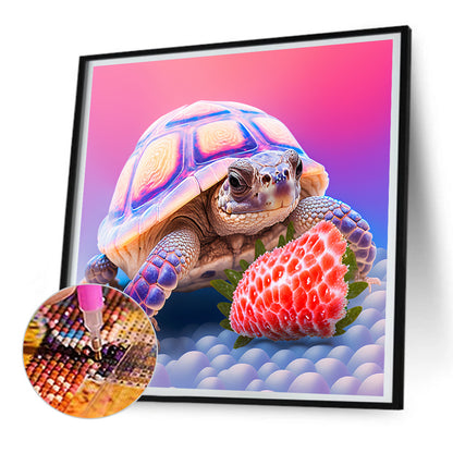 Sea Turtle In Ocean - Full Round Drill Diamond Painting 30*30CM