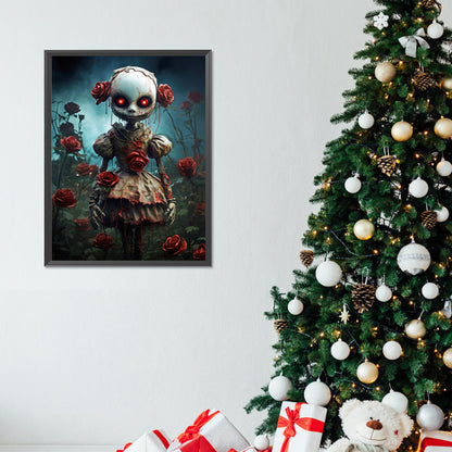 Skull Doll - Full Round Drill Diamond Painting 30*40CM