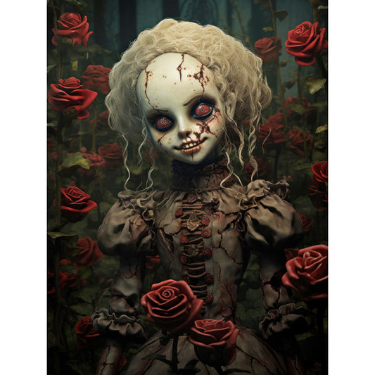 Skull Doll - Full Round Drill Diamond Painting 30*40CM