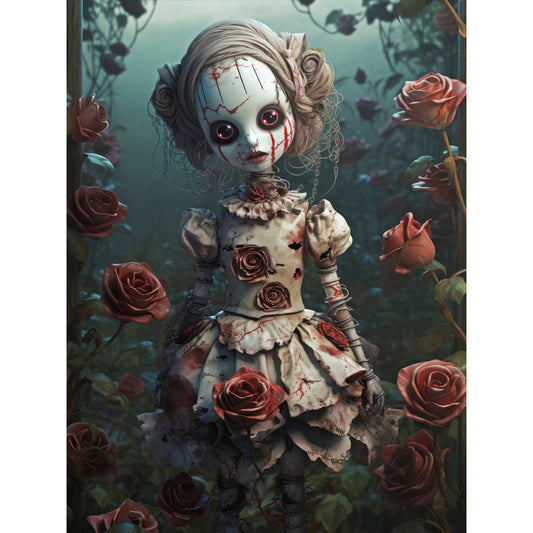 Skull Doll - Full Round Drill Diamond Painting 30*40CM