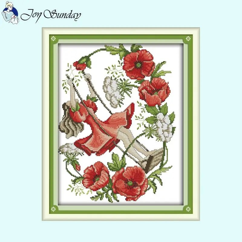 January Flower Fairy - 14CT Stamped Cross Stitch 33*41CM