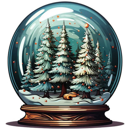 Christmas Crystal Ball - Full Round Drill Diamond Painting 30*30CM