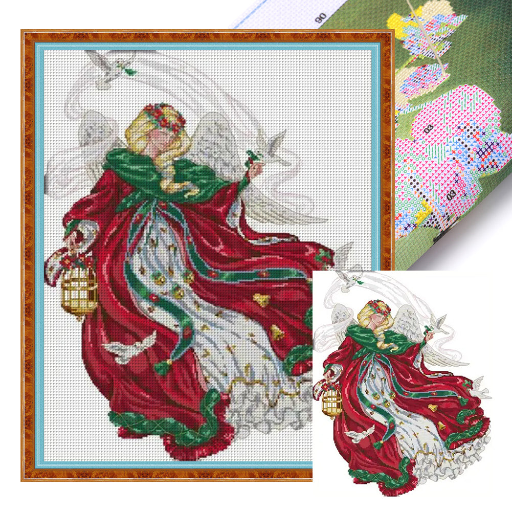 Flying Pigeon Angel - 14CT Stamped Cross Stitch 42*51CM