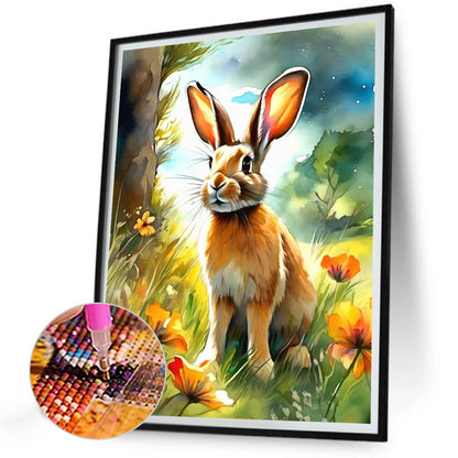 Rabbit In The Forest - Full Round Drill Diamond Painting 30*40CM