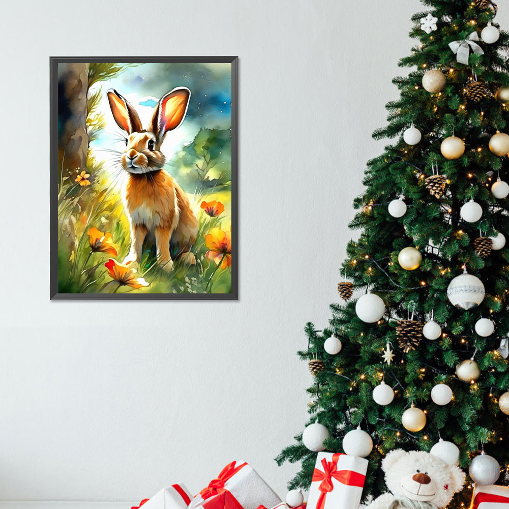 Rabbit In The Forest - Full Round Drill Diamond Painting 30*40CM