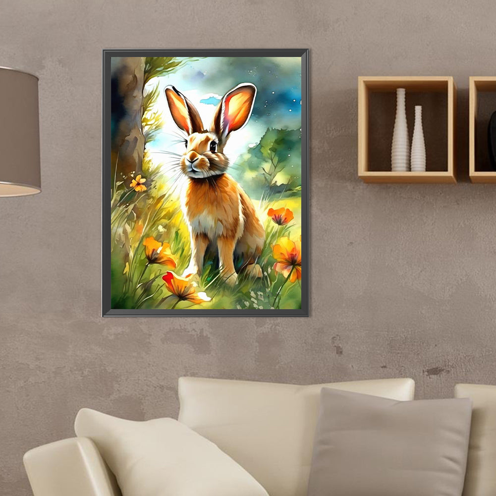 Rabbit In The Forest - Full Round Drill Diamond Painting 30*40CM