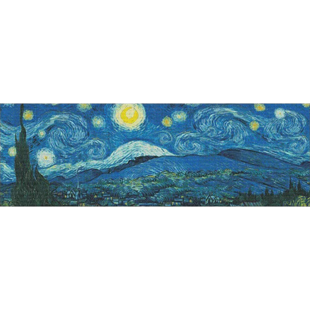 Starry Night Panorama (Van Gogh) - 14CT Stamped Cross Stitch 117*43CM