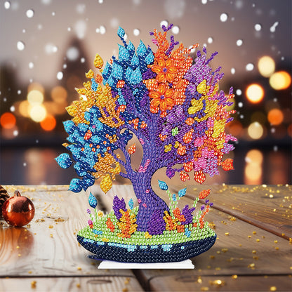 Acrylic Flower Tree Diamonds Painting Desktop Decor for Office Desktop Decor