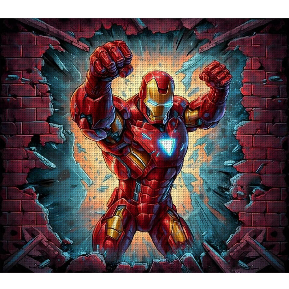 Marvel Iron Man - 11CT Stamped Cross Stitch 50*45CM