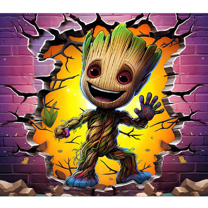 Marvel Baby Groot - 11CT Stamped Cross Stitch 50*45CM