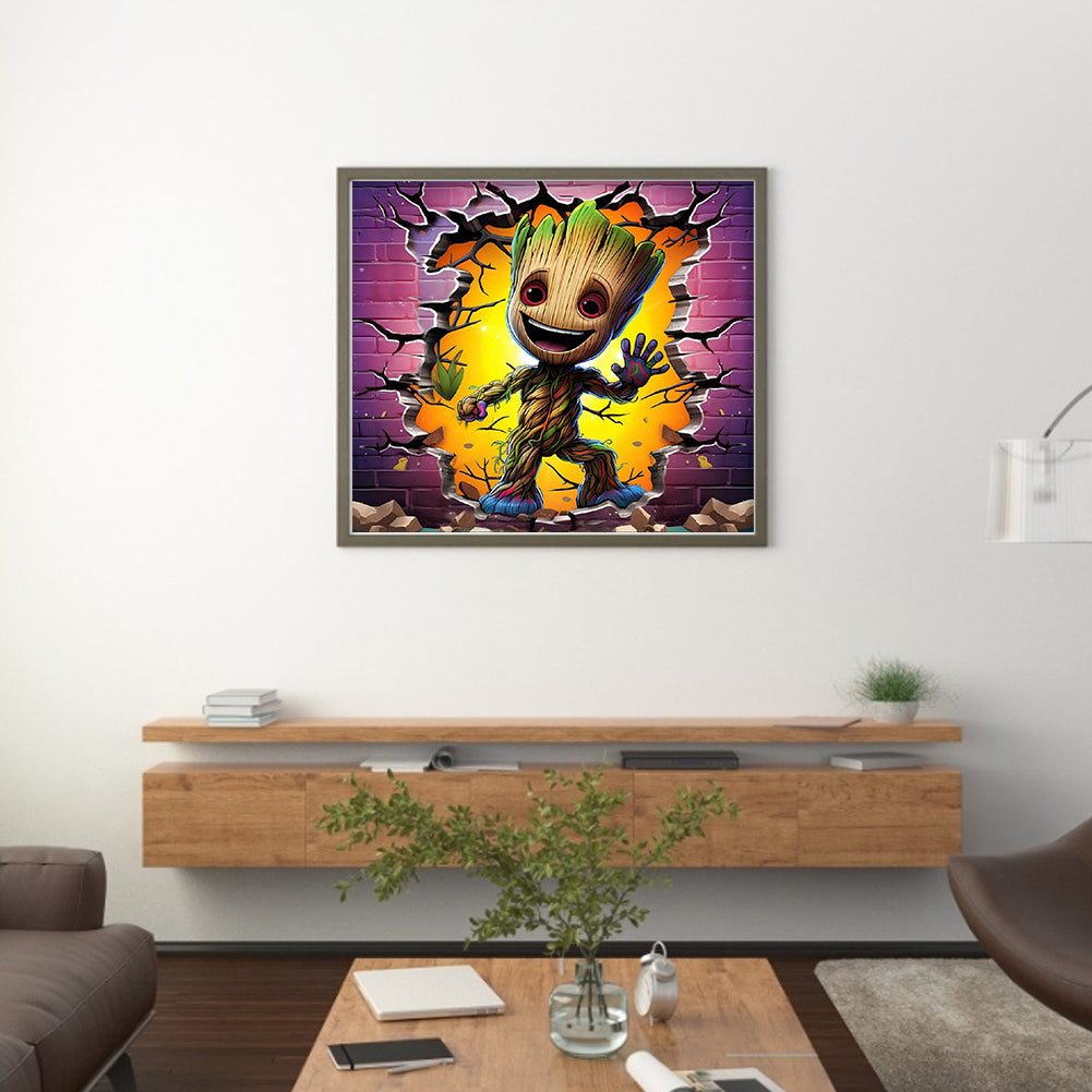 Marvel Baby Groot - 11CT Stamped Cross Stitch 50*45CM