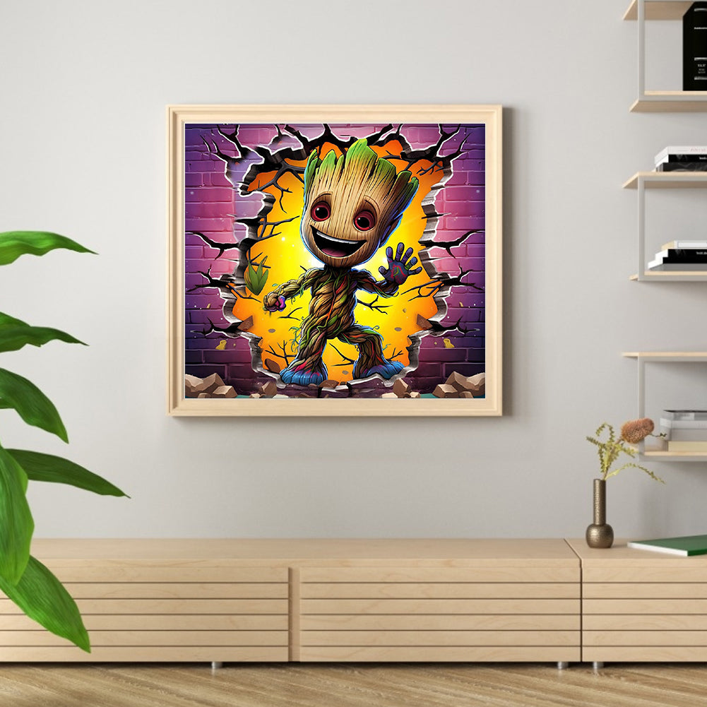 Marvel Baby Groot - 11CT Stamped Cross Stitch 50*45CM