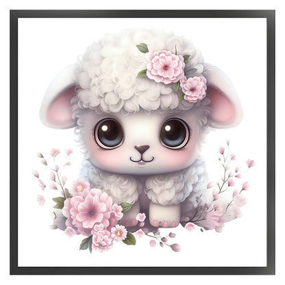 Cute Lamb - 18CT Stamped Cross Stitch 30*30CM(Joy Sunday)