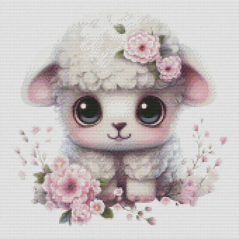 Cute Lamb - 18CT Stamped Cross Stitch 30*30CM(Joy Sunday)