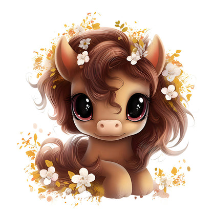 Cute Pony - 18CT Stamped Cross Stitch 30*30CM(Joy Sunday)