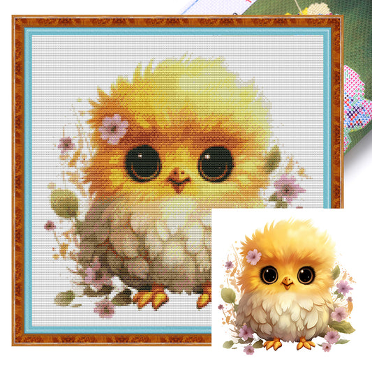 Cute Chick - 18CT Stamped Cross Stitch 30*30CM(Joy Sunday)