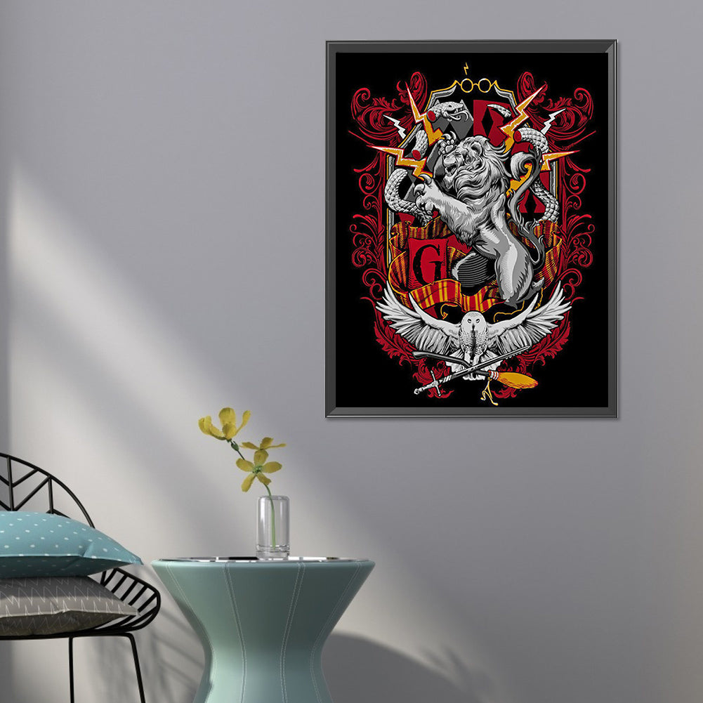 Gryffindor Lion - Full Round Drill Diamond Painting 50*60CM