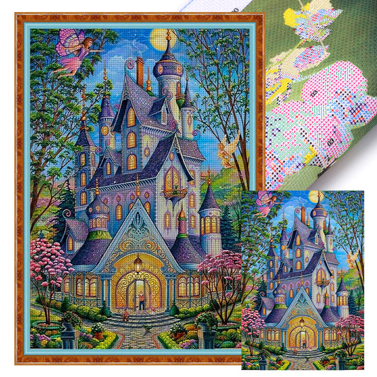 Castle - 11CT Stamped Cross Stitch 50*70CM(Joy Sunday)