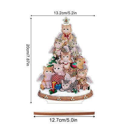 Wooden Christmas Diamond Painting Tabletop Ornament for Table Office Decor (#1)