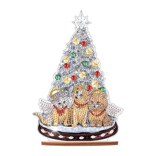 Wooden Christmas Diamond Painting Tabletop Ornament for Table Office Decor (#8)