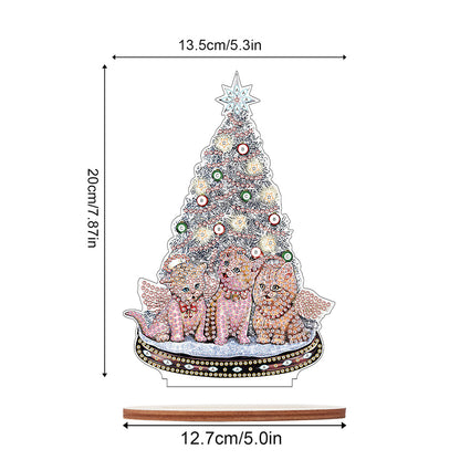 Wooden Christmas Diamond Painting Tabletop Ornament for Table Office Decor (#8)