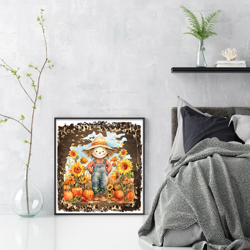 Sunflower Scarecrow - 11CT Stamped Cross Stitch 50*55CM(Joy Sunday)
