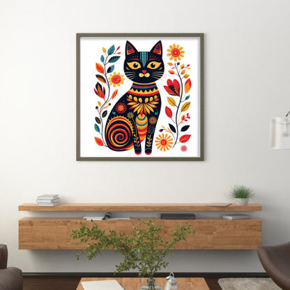 Cat - 11CT Stamped Cross Stitch 50*50CM(Joy Sunday)