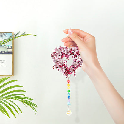 2PCS Suncatcher Diamond Painting Hanging Decor for Kid DIY Craft (Wreath #11)