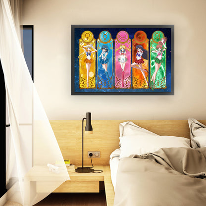 Sailor Moon - 11CT Stamped Cross Stitch 60*40CM(Joy Sunday)