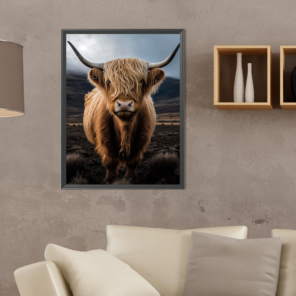 Scottish Highland Cattle - Full Round Drill Diamond Painting 30*40CM
