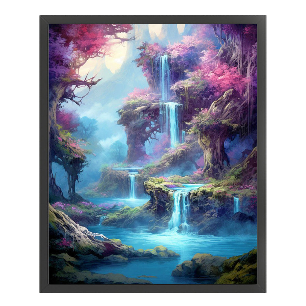 Landscape Waterfall - 11CT Stamped Cross Stitch 40*50CM(Joy Sunday)