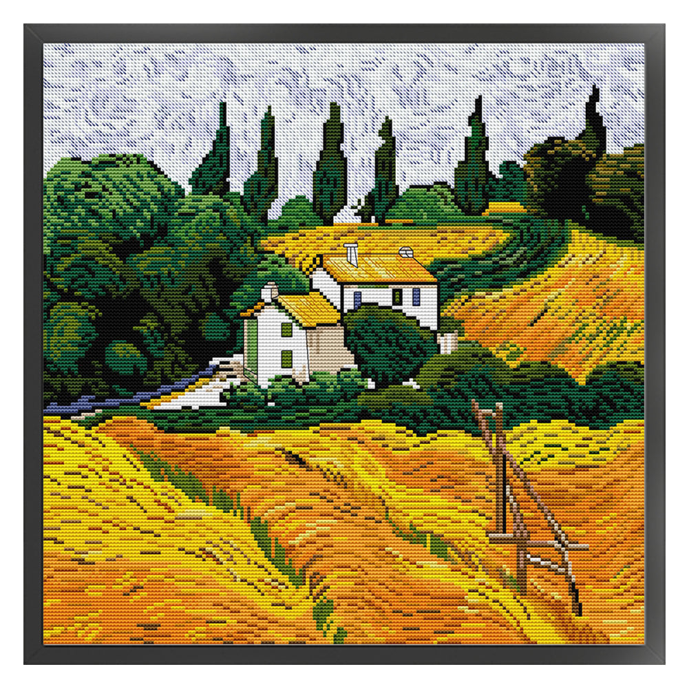 Autumn Colors - 14CT Stamped Cross Stitch 40*40CM(Joy Sunday)