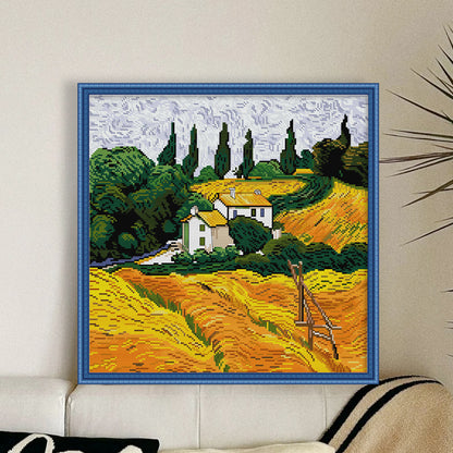 Autumn Colors - 14CT Stamped Cross Stitch 40*40CM(Joy Sunday)