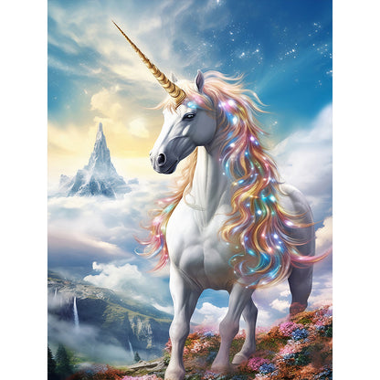 Fantasy Unicorn - Full Round Drill Diamond Painting 30*40CM