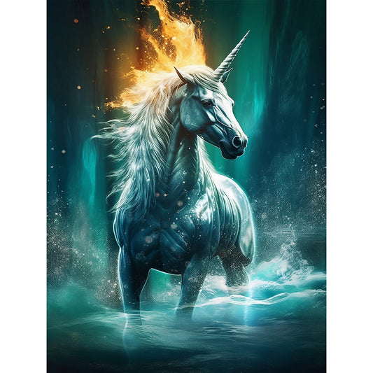 Fantasy Unicorn - Full Round Drill Diamond Painting 30*40CM