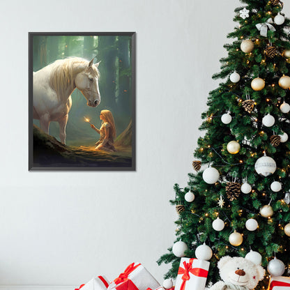 Fantasy Unicorn - Full Round Drill Diamond Painting 30*40CM