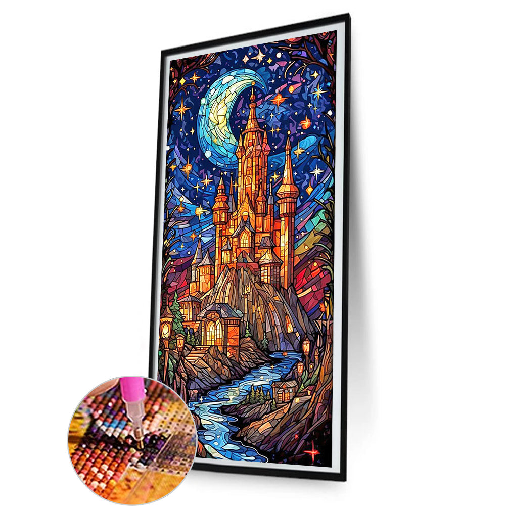 Starry Sky Castle - Full Round Drill Diamond Painting 40*80CM