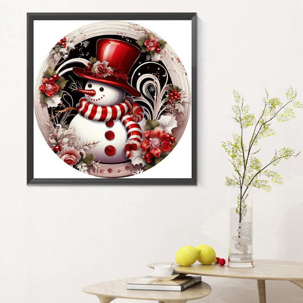 Christmas Snowman - Full Round Drill Diamond Painting 30*30CM