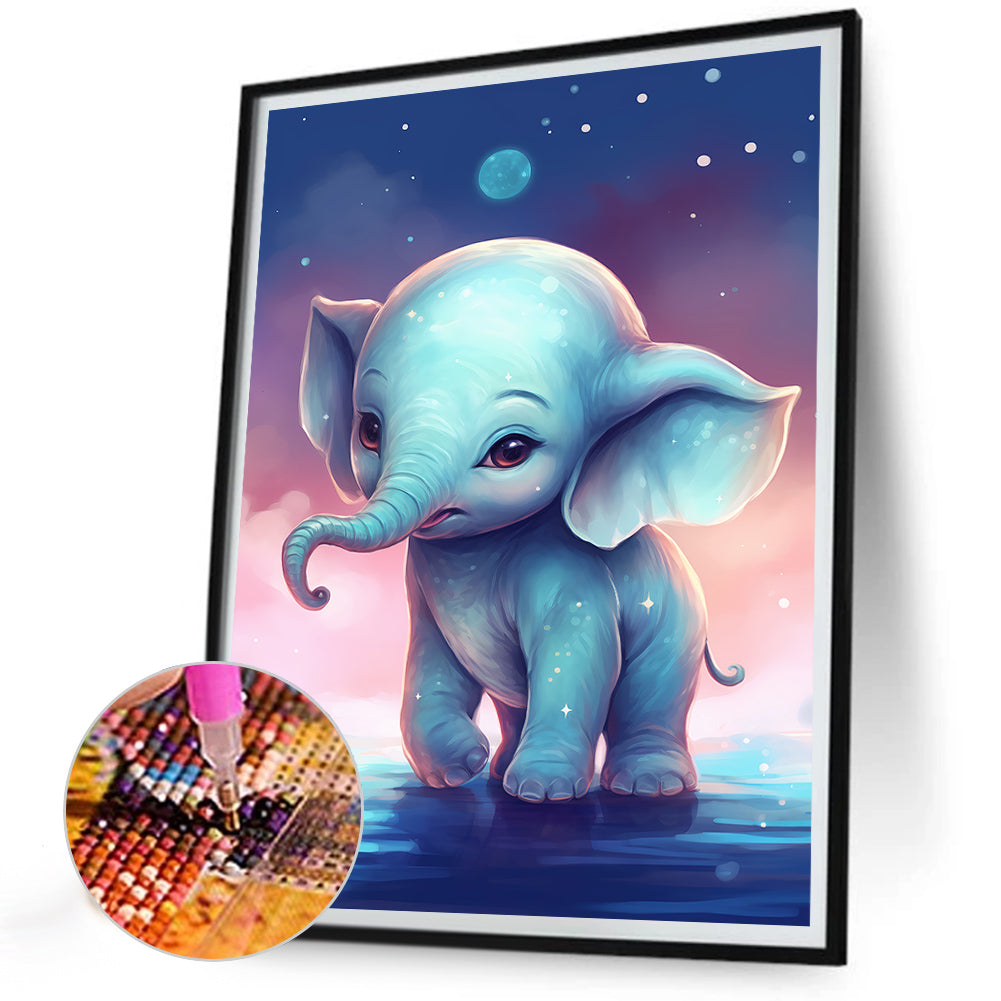 Garden Elephant - Full Round Drill Diamond Painting 30*40CM