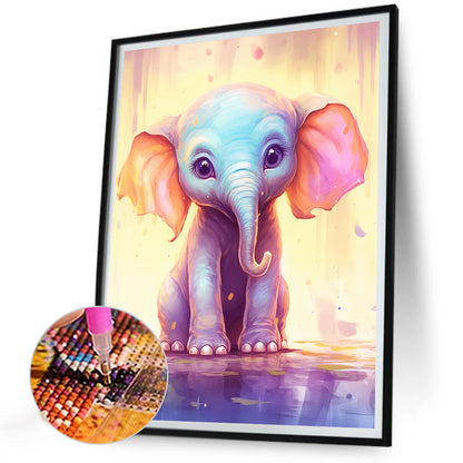 Garden Elephant - Full Round Drill Diamond Painting 30*40CM