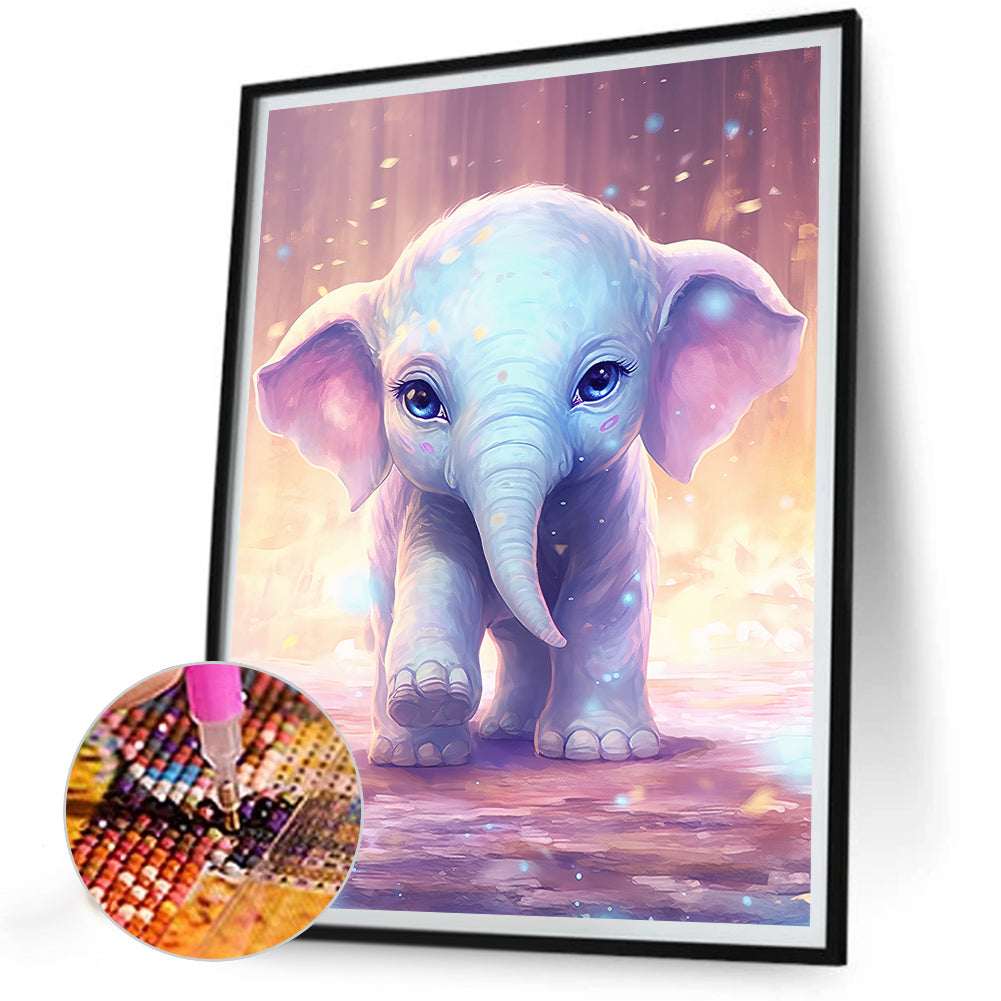 Garden Elephant - Full Round Drill Diamond Painting 30*40CM