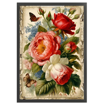 Retro Poster - Flowers - 11CT Stamped Cross Stitch 40*60CM(Joy Sunday)