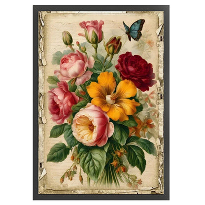 Retro Poster - Flowers - 11CT Stamped Cross Stitch 40*60CM(Joy Sunday)