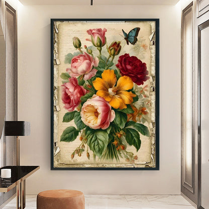 Retro Poster - Flowers - 11CT Stamped Cross Stitch 40*60CM(Joy Sunday)