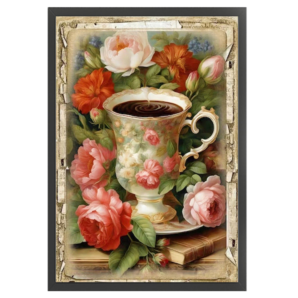 Retro Poster - Flowers - 11CT Stamped Cross Stitch 40*60CM(Joy Sunday)